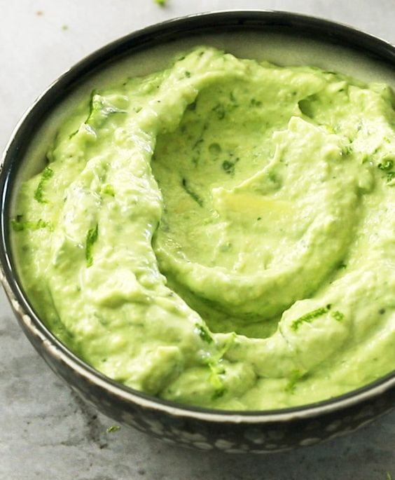 Avocado cream sauce