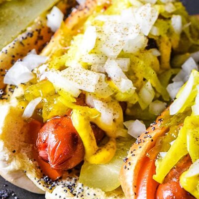 Chicago-style hot dogs
