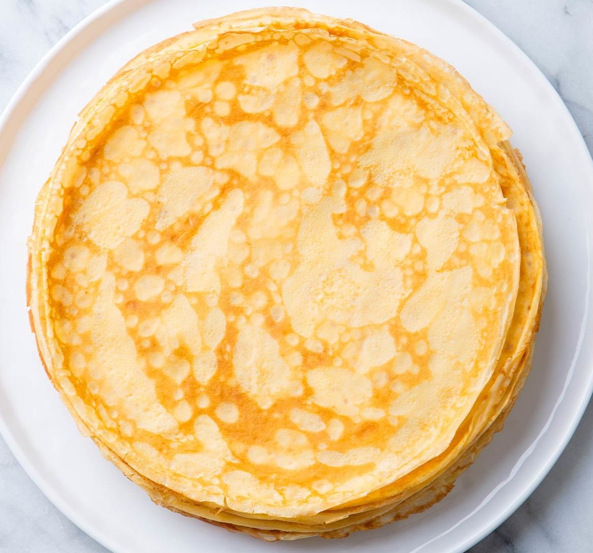 Grandma’s pancakes with milk