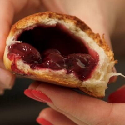 Tender pies with cherry