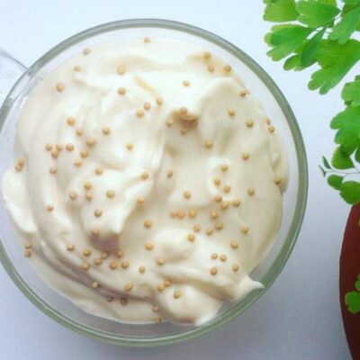 Vegan aquafaba mayonnaise