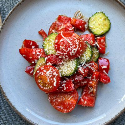 vegetable salad with parmesan