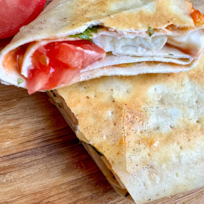 Cheese and tomato shawarma