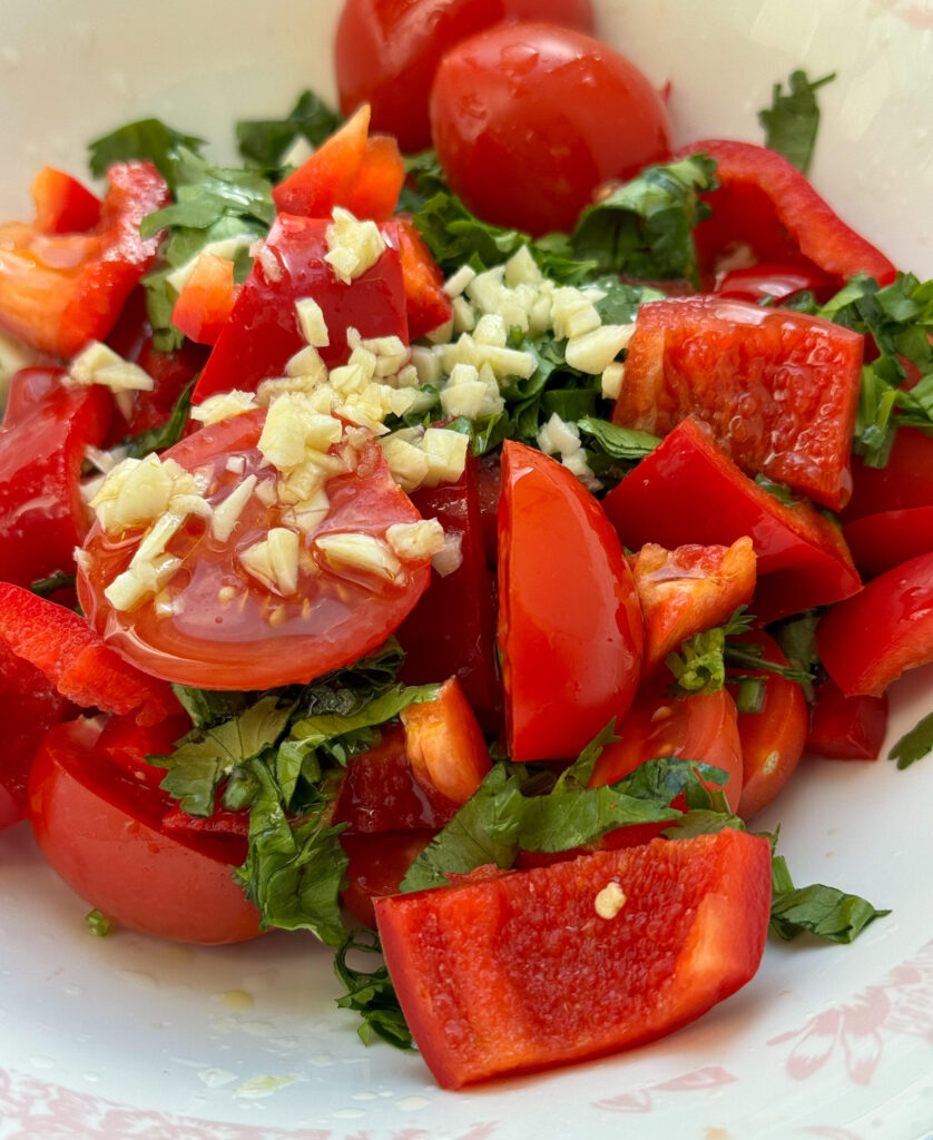 Vegetable salad with cherry tomatoes - DishMagazine