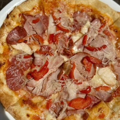 bacon and ham pizza