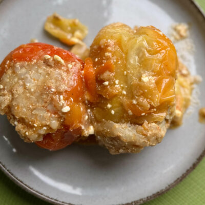 chicken and rice stuffed peppers
