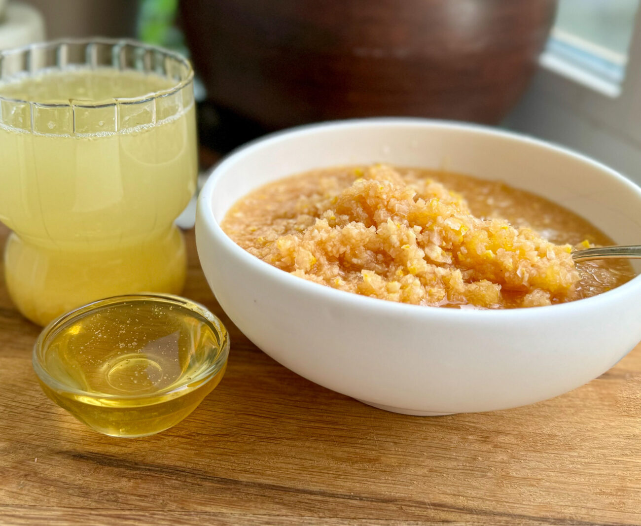 Ginger lemon honey syrup