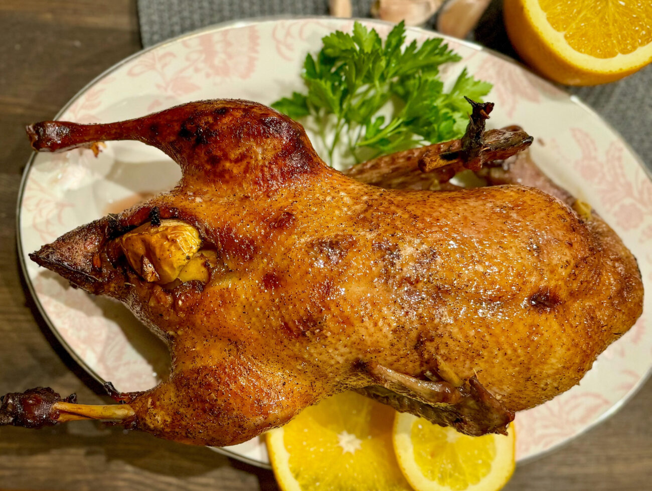 Roast duck with orange